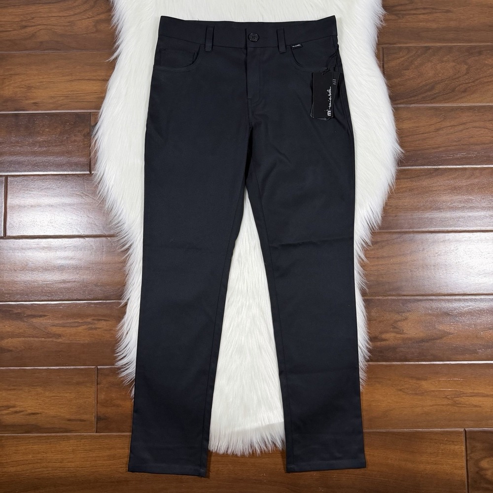 Travis Mathew Youth Boys Size 12 Black Open To Close Golf Pants